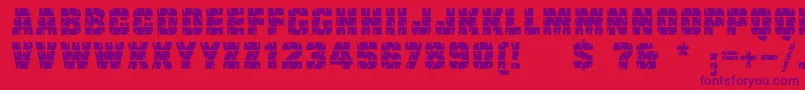 Linotypetruckz Font – Purple Fonts on Red Background