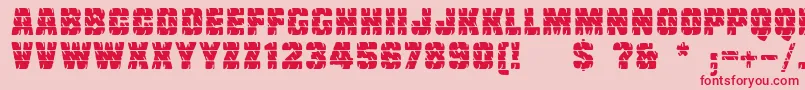 Linotypetruckz Font – Red Fonts on Pink Background