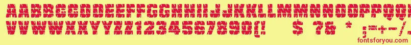 Linotypetruckz Font – Red Fonts on Yellow Background