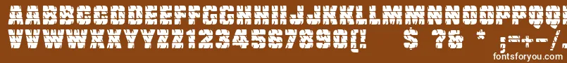 Linotypetruckz Font – White Fonts on Brown Background