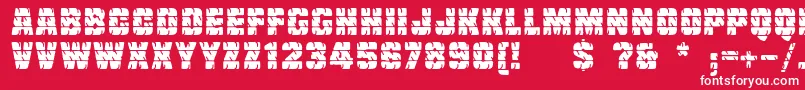 Linotypetruckz Font – White Fonts on Red Background