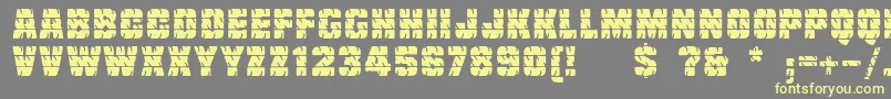 Linotypetruckz Font – Yellow Fonts on Gray Background