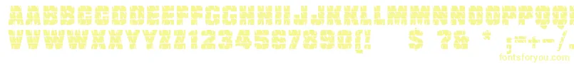 Czcionka Linotypetruckz – żółte czcionki