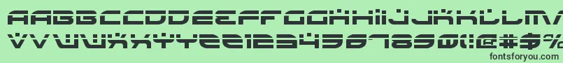 Шрифт BattlefieldLaser – чёрные шрифты на зелёном фоне