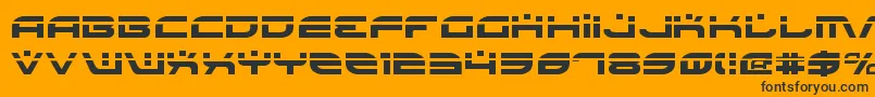 Шрифт BattlefieldLaser – чёрные шрифты на оранжевом фоне