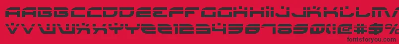 BattlefieldLaser Font – Black Fonts on Red Background