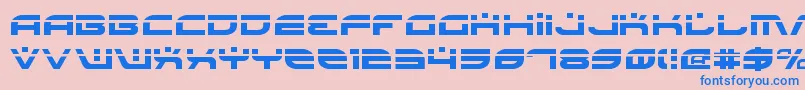 BattlefieldLaser-fontti – siniset fontit vaaleanpunaisella taustalla