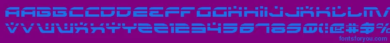 Шрифт BattlefieldLaser – синие шрифты на фиолетовом фоне