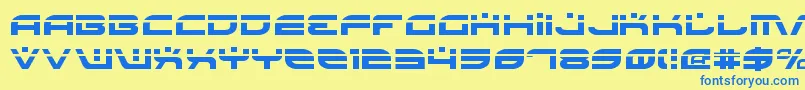 BattlefieldLaser Font – Blue Fonts on Yellow Background