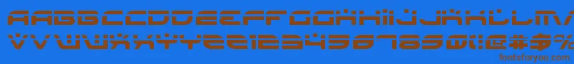 BattlefieldLaser Font – Brown Fonts on Blue Background