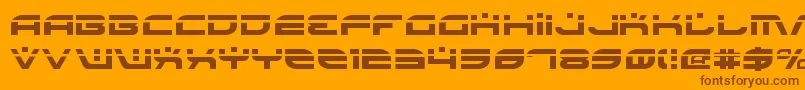 BattlefieldLaser-fontti – ruskeat fontit oranssilla taustalla