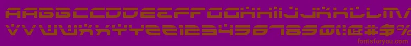 フォントBattlefieldLaser – 紫色の背景に茶色のフォント