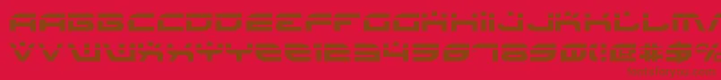 フォントBattlefieldLaser – 赤い背景に茶色の文字