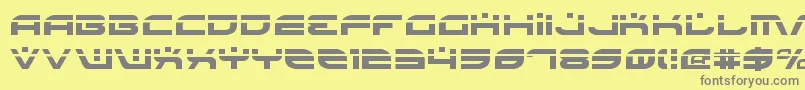 フォントBattlefieldLaser – 黄色の背景に灰色の文字