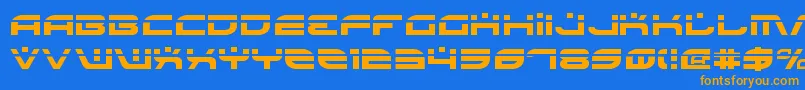 BattlefieldLaser Font – Orange Fonts on Blue Background
