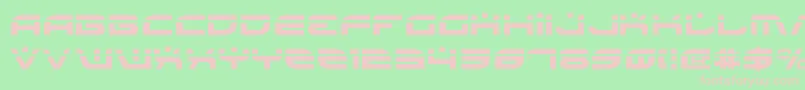 フォントBattlefieldLaser – 緑の背景にピンクのフォント
