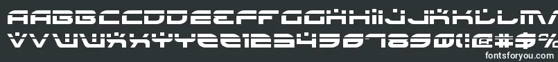 BattlefieldLaser-fontti – valkoiset fontit mustalla taustalla