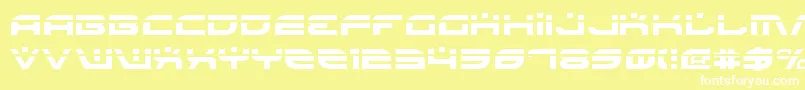 BattlefieldLaser-fontti – valkoiset fontit keltaisella taustalla