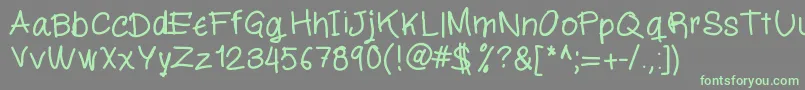 fuente Miloscript – Fuentes Verdes Sobre Fondo Gris