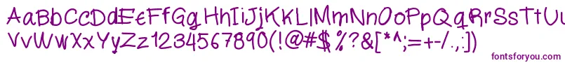 fuente Miloscript – Fuentes Moradas Sobre Fondo Blanco