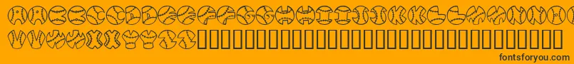 JiBaseball Font – Black Fonts on Orange Background