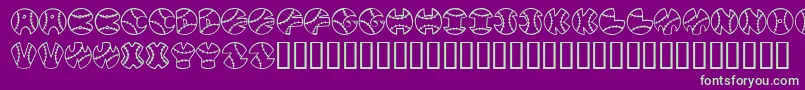 JiBaseball Font – Green Fonts on Purple Background