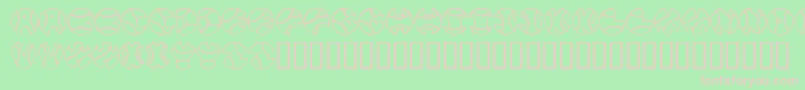 JiBaseball Font – Pink Fonts on Green Background