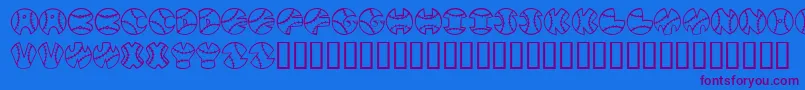 JiBaseball Font – Purple Fonts on Blue Background