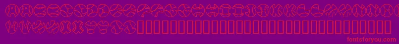 JiBaseball Font – Red Fonts on Purple Background