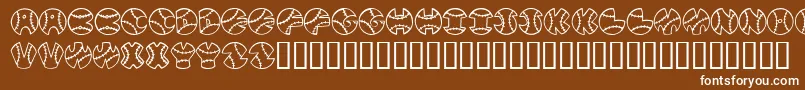 JiBaseball Font – White Fonts on Brown Background