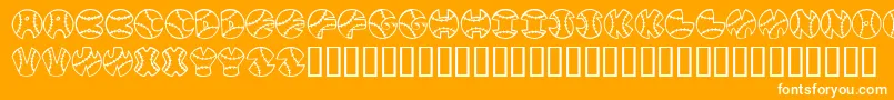 JiBaseball Font – White Fonts on Orange Background