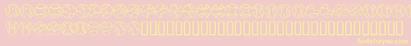 JiBaseball Font – Yellow Fonts on Pink Background