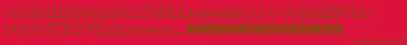 Comicchub Font – Brown Fonts on Red Background