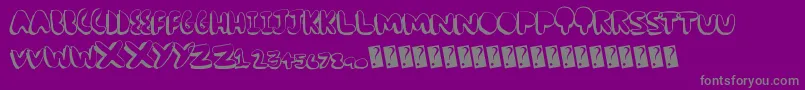 Comicchub Font – Gray Fonts on Purple Background