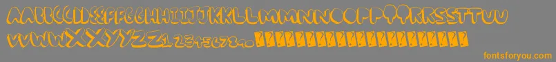 Comicchub Font – Orange Fonts on Gray Background