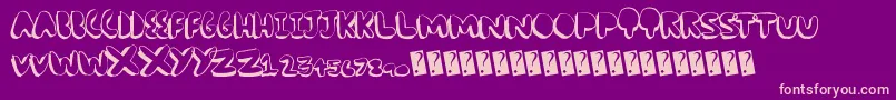 Comicchub Font – Pink Fonts on Purple Background