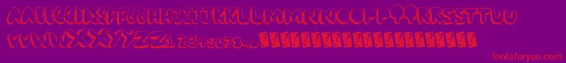 Comicchub Font – Red Fonts on Purple Background