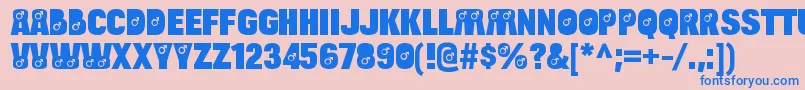 BulltoadmaleRegular Font – Blue Fonts on Pink Background