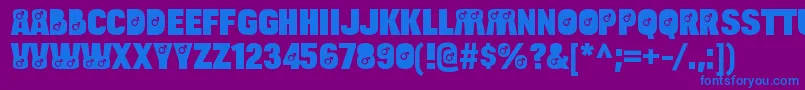 BulltoadmaleRegular Font – Blue Fonts on Purple Background