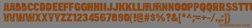 BulltoadmaleRegular Font – Brown Fonts on Gray Background