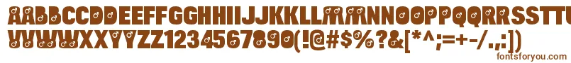 Шрифт BulltoadmaleRegular – коричневые шрифты на белом фоне