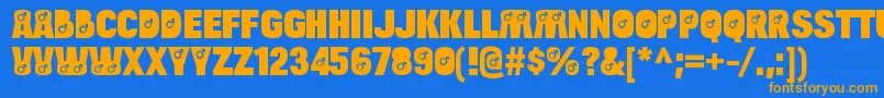 BulltoadmaleRegular Font – Orange Fonts on Blue Background