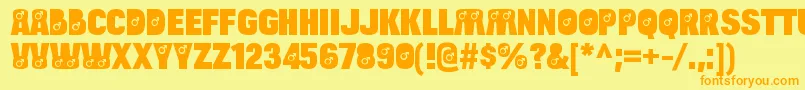 BulltoadmaleRegular Font – Orange Fonts on Yellow Background