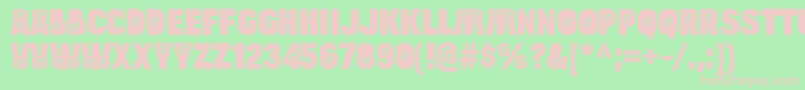 BulltoadmaleRegular Font – Pink Fonts on Green Background