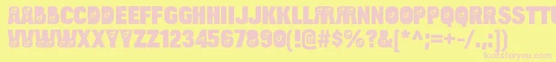 BulltoadmaleRegular Font – Pink Fonts on Yellow Background