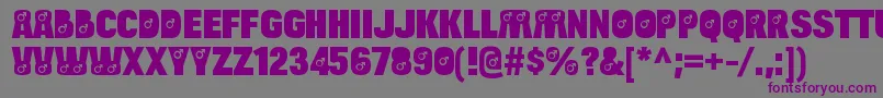 BulltoadmaleRegular-Schriftart – Violette Schriften auf grauem Hintergrund