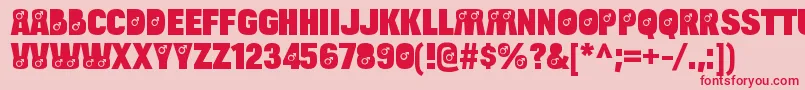 BulltoadmaleRegular Font – Red Fonts on Pink Background