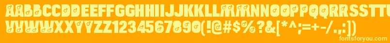 BulltoadmaleRegular Font – Yellow Fonts on Orange Background