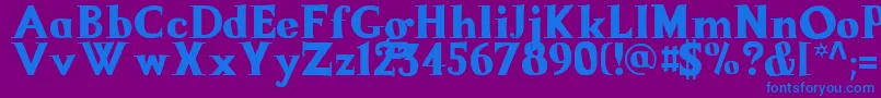 LaMamucha Font – Blue Fonts on Purple Background