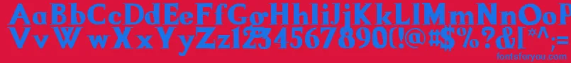 Подробнее о шрифте LaMamucha Шрифт LaMamucha – синие шрифты на красном фоне